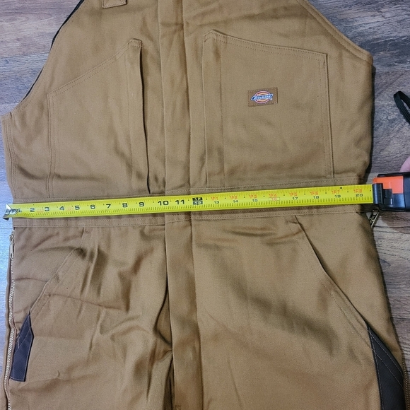 Dickies Men's Brown Duck Insulated Bib Overalls Size Large - Tall - Picture 8 of 12